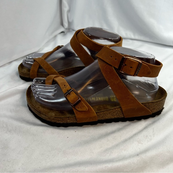 Birkenstock Yara Brown Leather Sandals Shoes Sz 36 / US 5.5 - 6 - Picture 7 of 11